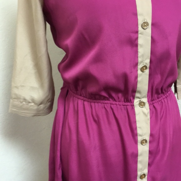 Soulmates Fuchsia and Tan Dress - Picture 5 of 6